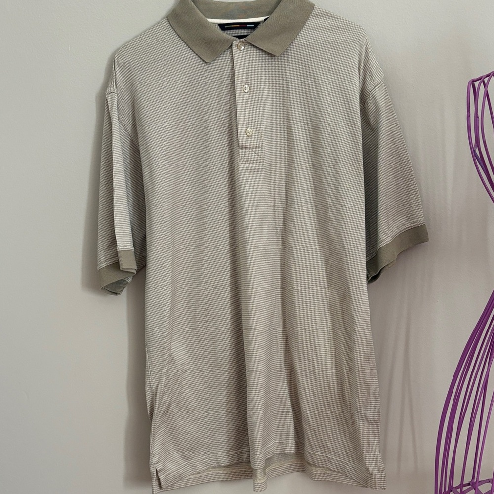 Greg Norman Men's Goof Shirt Polo Tan